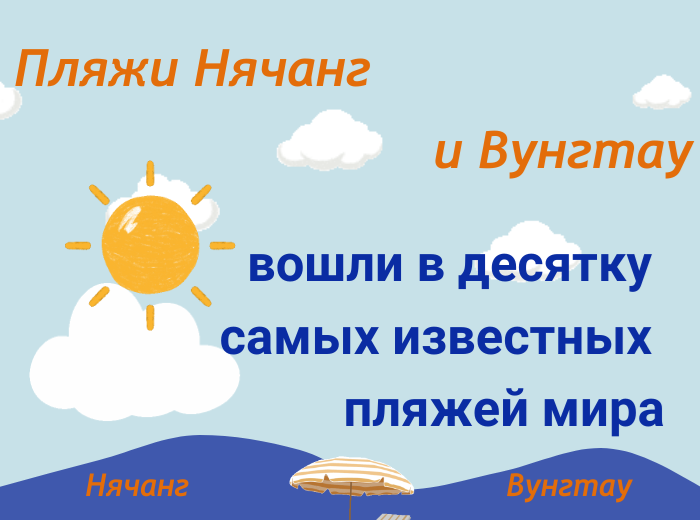 Пляжи Нячанг и Вунгтау вошли в десятку самых известных пляжей мира