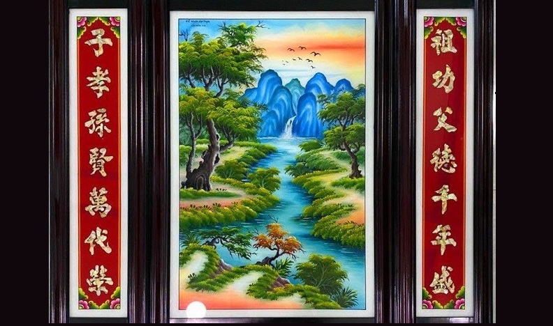 Уникальные вьетнамские народные стеклянные картины