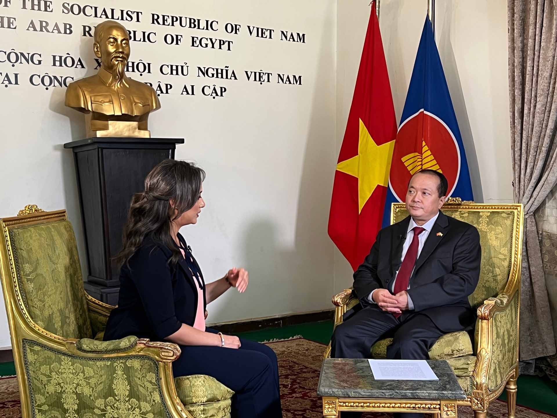 Посол Вьетнама в Египте дал интервью местному телевидению Sada Elbalad TV