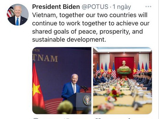 Президент США Джо Байден опубликовал значимое послание после своего официального визита во Вьетнам