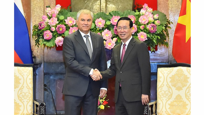 Президент Вьетнама Во Ван Тхыонг принял Председателя Государственной думы Федерального собрания Российской Федерации