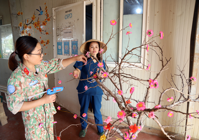 Вьетнамский инженерный отряд №2 в Абее готовится к встрече лунного нового года