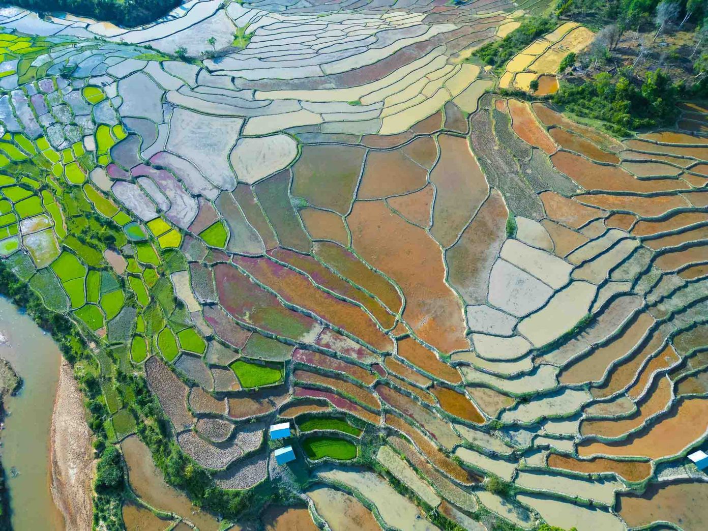 Сезон половодья на террасных полях Кон Вонг Киа