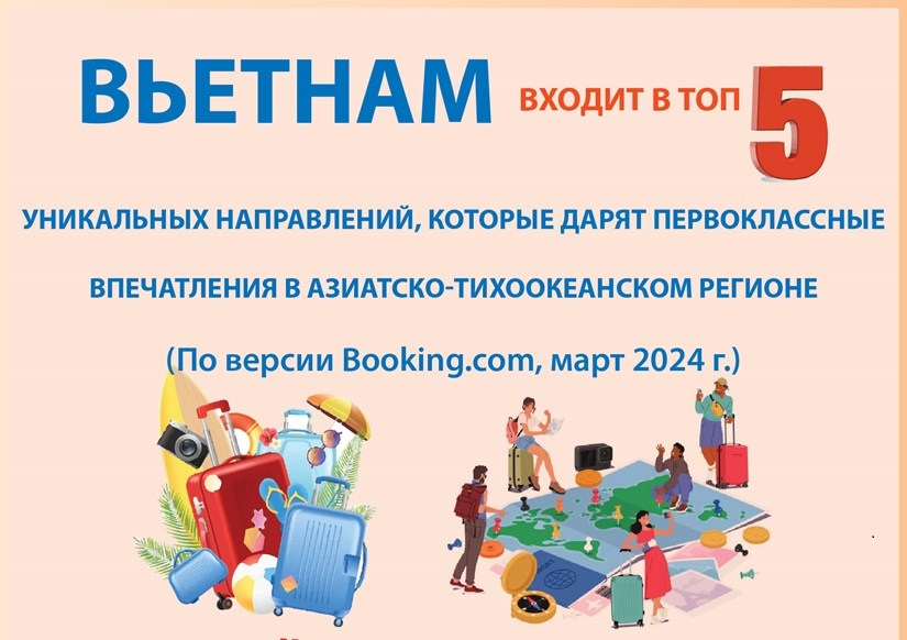 Вьетнам входит в Топ-5 уникальных направлений, которые дарят первоклассные впечатления в Азиатско-Тихоокеанском регионе