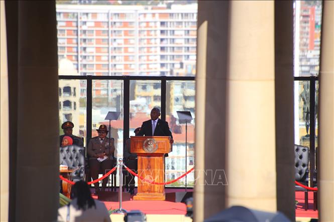 Поздравительная телеграмма в адрес Сирила Рамафосы в честь его переизбрания президентом ЮАР