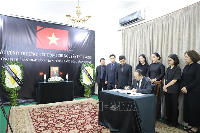 Посольство Вьетнама в Египте организовало церемонию прощания с генеральным секретарём ЦК КПВ Нгуен Фу Чонгом