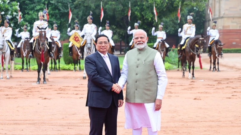 В Индии состоялась официальная церемония встречи Премьер-министра Вьетнама