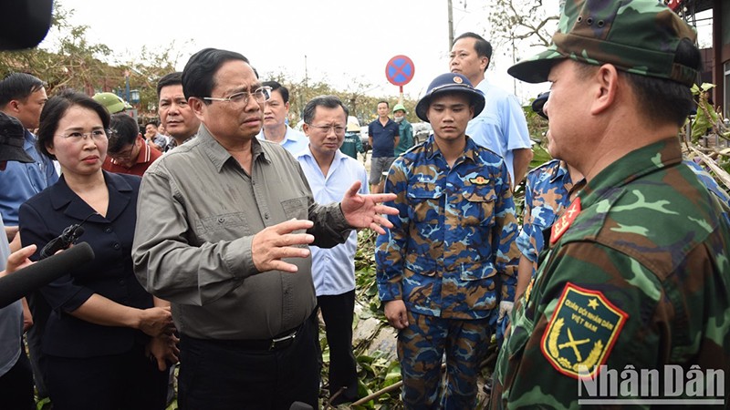 Премьер-министр поручил преодолеть последствия тайфуна №3 в Куангнине и Хайфоне