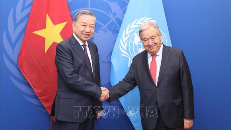 Генсек ЦК КПВ, президент СРВ То Лам встретился с председателем ГА ООН и генеральным секретарем ООН