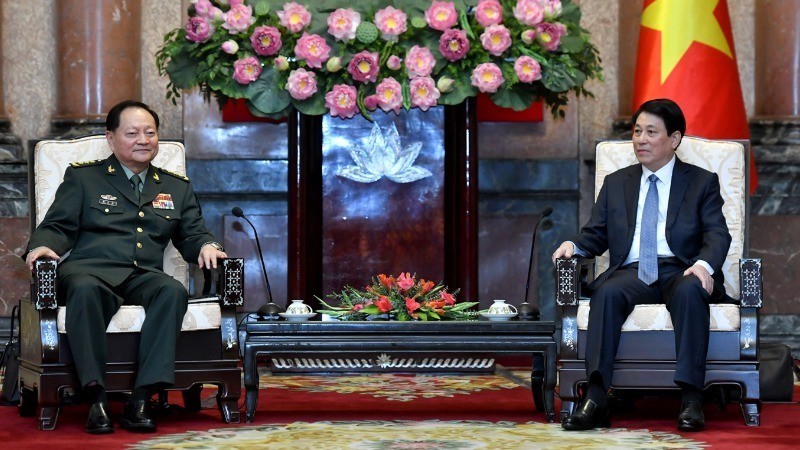 Президент Лыонг Кыонг принял Заместителя председателя Центрального военного совета Китая
