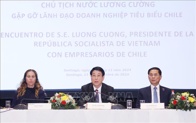 Президент Вьетнама Лыонг Кыонг провёл встречу с руководителями ведущих компаний Чили