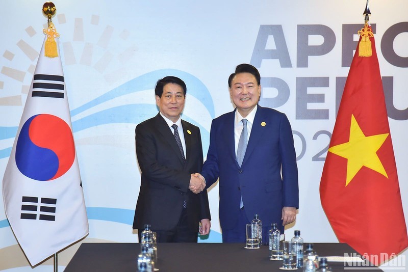 Президент Вьетнама встретился с Президентом Республики Корея в Перу