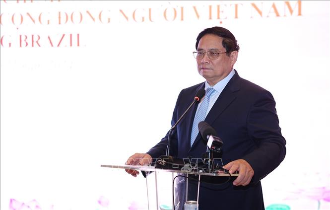 Премьер-министр Фам Минь Тинь встретился с представителями вьетнамской диаспоры в Бразилии