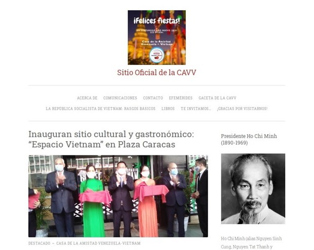 Inaugurada página web oficial de la Casa de Amistad Venezuela-Vietnam