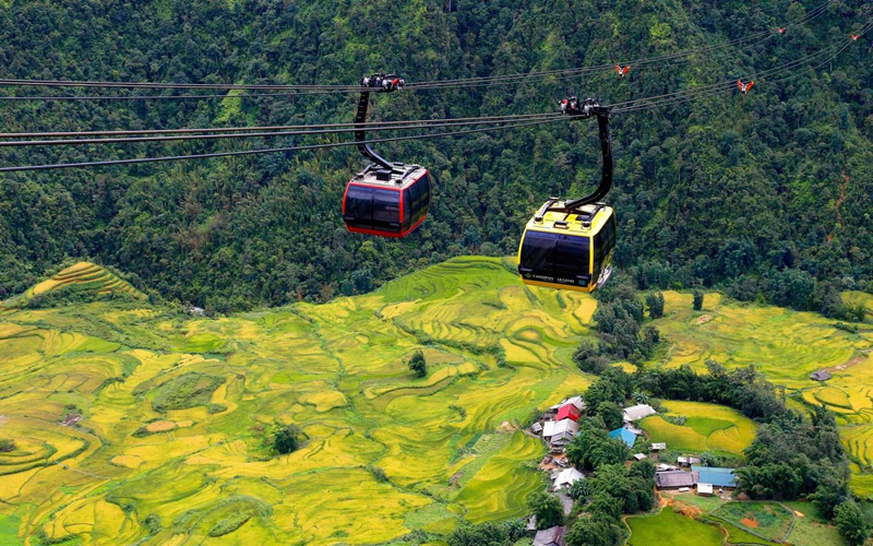 El teleférico de Fansipan atrae al turismo en el techo de Vietnam