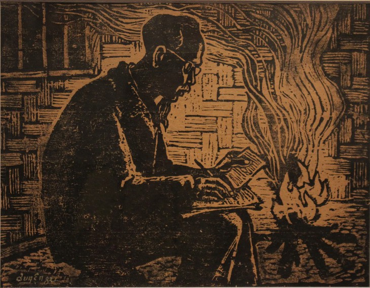 Dibujos y grabados sobre el presidente Ho Chi Minh