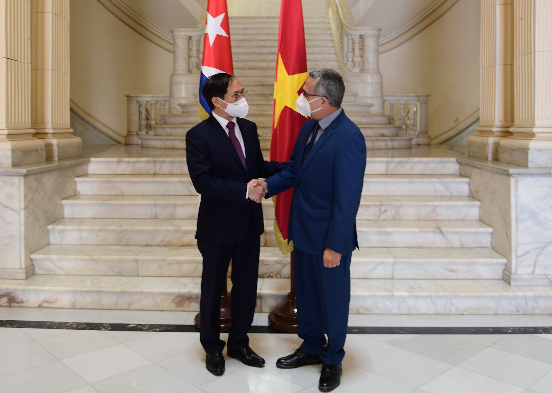 El canciller Bui Thanh Son se reúne con el canciller interino de Cuba, Marcelino Medina