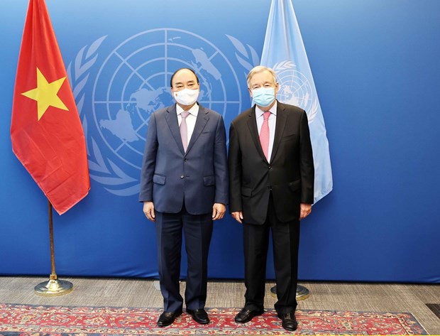 El jefe de Estado se reúne con dirigentes de la ONU
