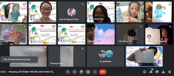 Taller de dibujo “Mi superheroína” despierta la pasión por el arte y honra a las mujeres