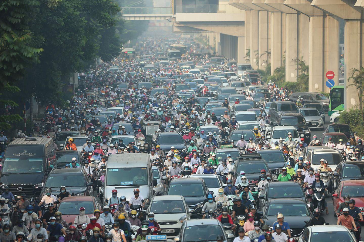 Hanói establece el objetivo de reducir en más de 7 puntos de la ciudad la congestión del tráfico