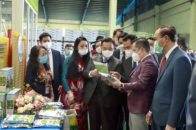 Visita de la delegación de Laos a Vinh Phuc, provincia norteña de Vietnam