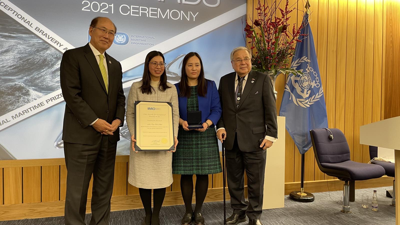 Vietnamita recibe premio de Organización Marítima Internacional