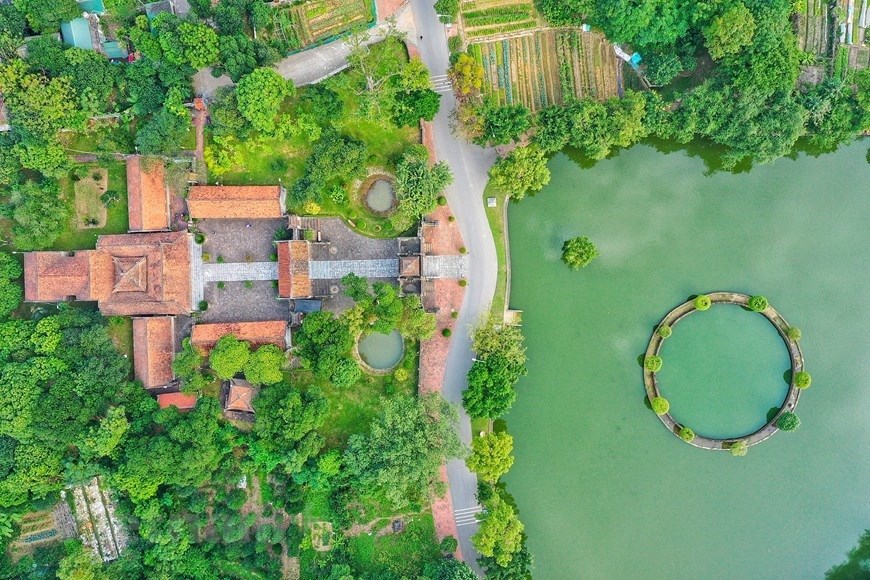 Vista panorámica de la ciudadela más antigua de Vietnam desde arriba