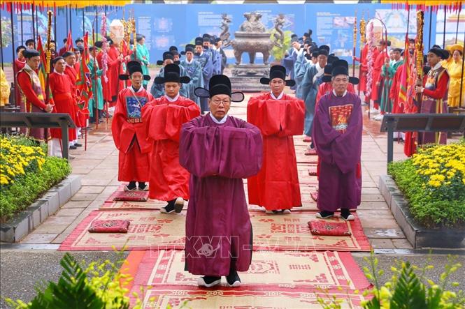 Ceremonia de publicación del calendario en la Ciudadela Imperial de Thang Long
