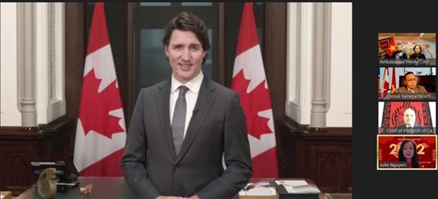 El primer ministro canadiense felicita a los vietnamitas en Canadá con motivo del Tet