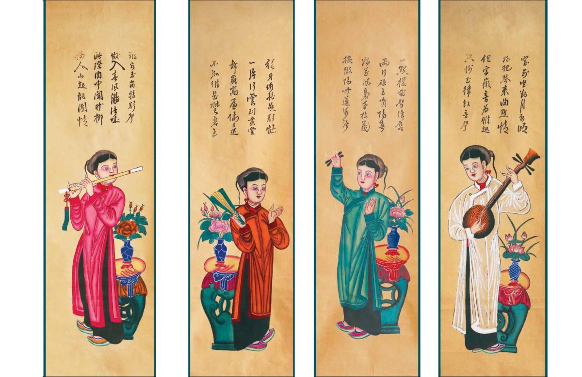 La primavera, retratada en las pinturas populares de “Tu Binh”