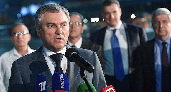 Presidente de Duma Estatal rusa realizará visita oficial a Cuba