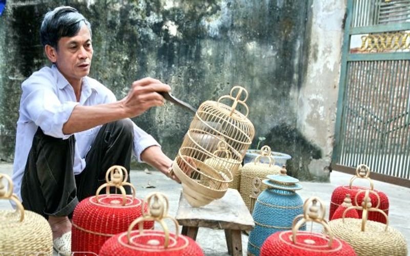 El pueblo artesanal de jaulas de pájaros de Hanói, único en Vietnam