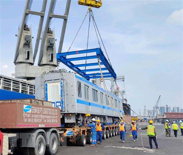 Las últimas unidades de trenes para la primera línea de metro de Ciudad Ho Chi Minh llegarán en marzo