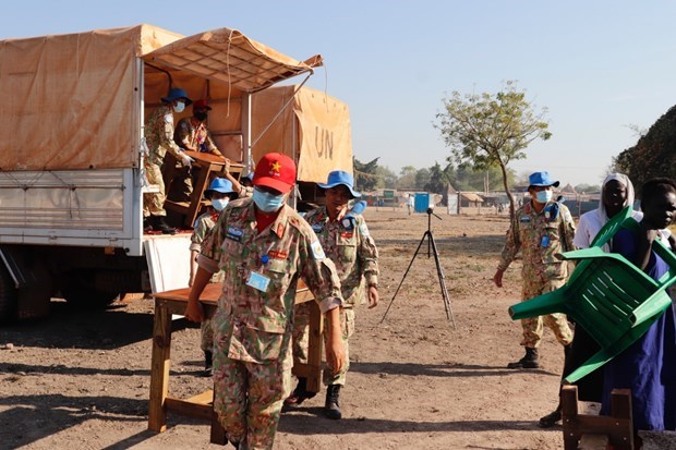 Cascos azules vietnamitas participan en operaciones civiles en Sudán del Sur