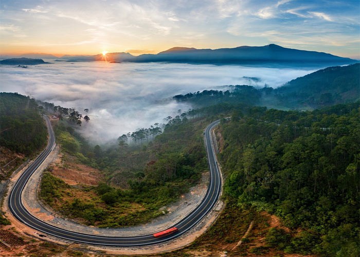 La belleza del paso de Long Lanh, Lam Dong