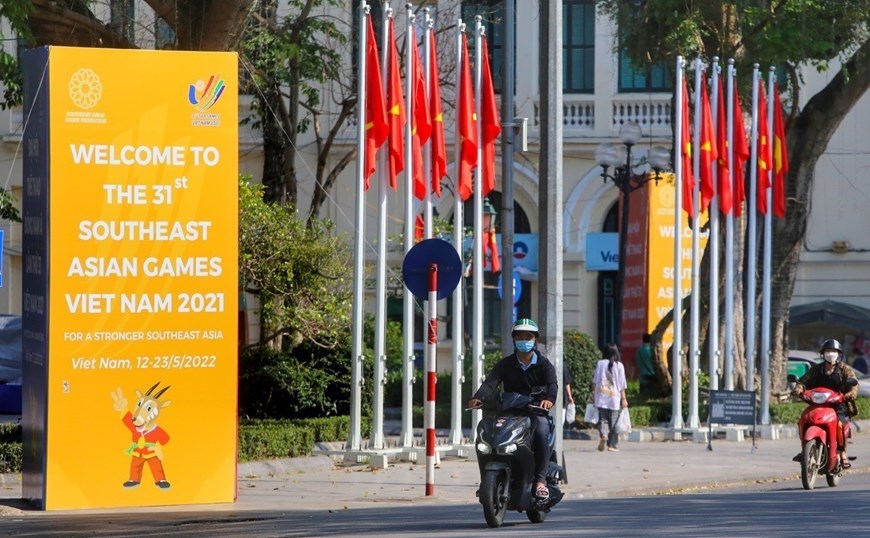 Hanói decora calles para saludar los SEA Games 31