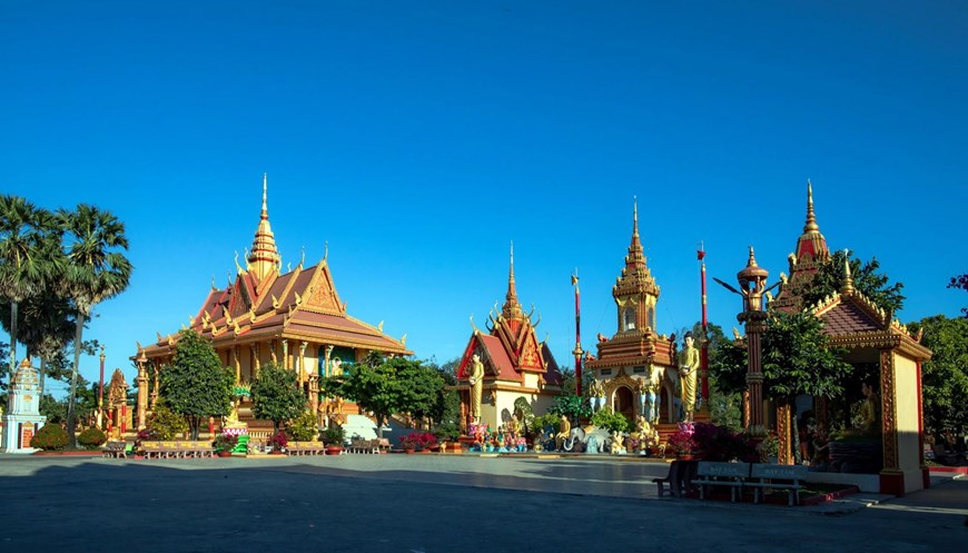 Xiem Can, hermosa pagoda jemer en Sur de Vietnam