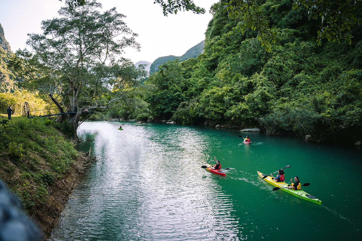 Acampar dentro del bosque de Quang Binh