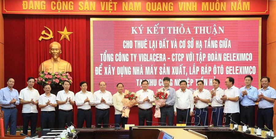La empresa Geleximco construirá una planta de fabricación y ensamblaje de automóviles en Thai Binh