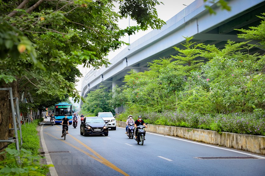 Las rutas de tráfico verde en el corazón de la capital Hanói