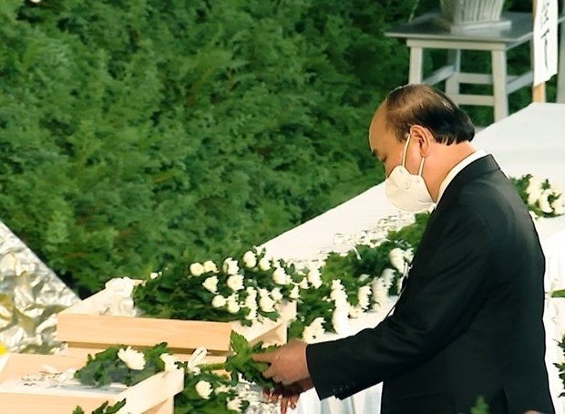 El presidente de Vietnam asiste a la ceremonia fúnebre del primer ministro japonés, Abe Shinzo