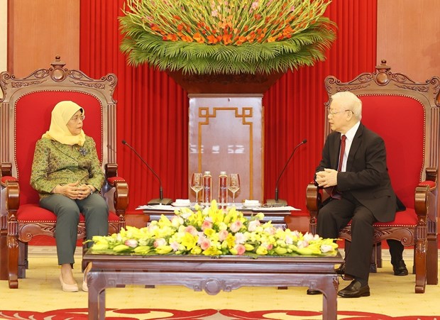 Vietnam atesora la asociación estratégica con Singapur, afirme el líder del partido
