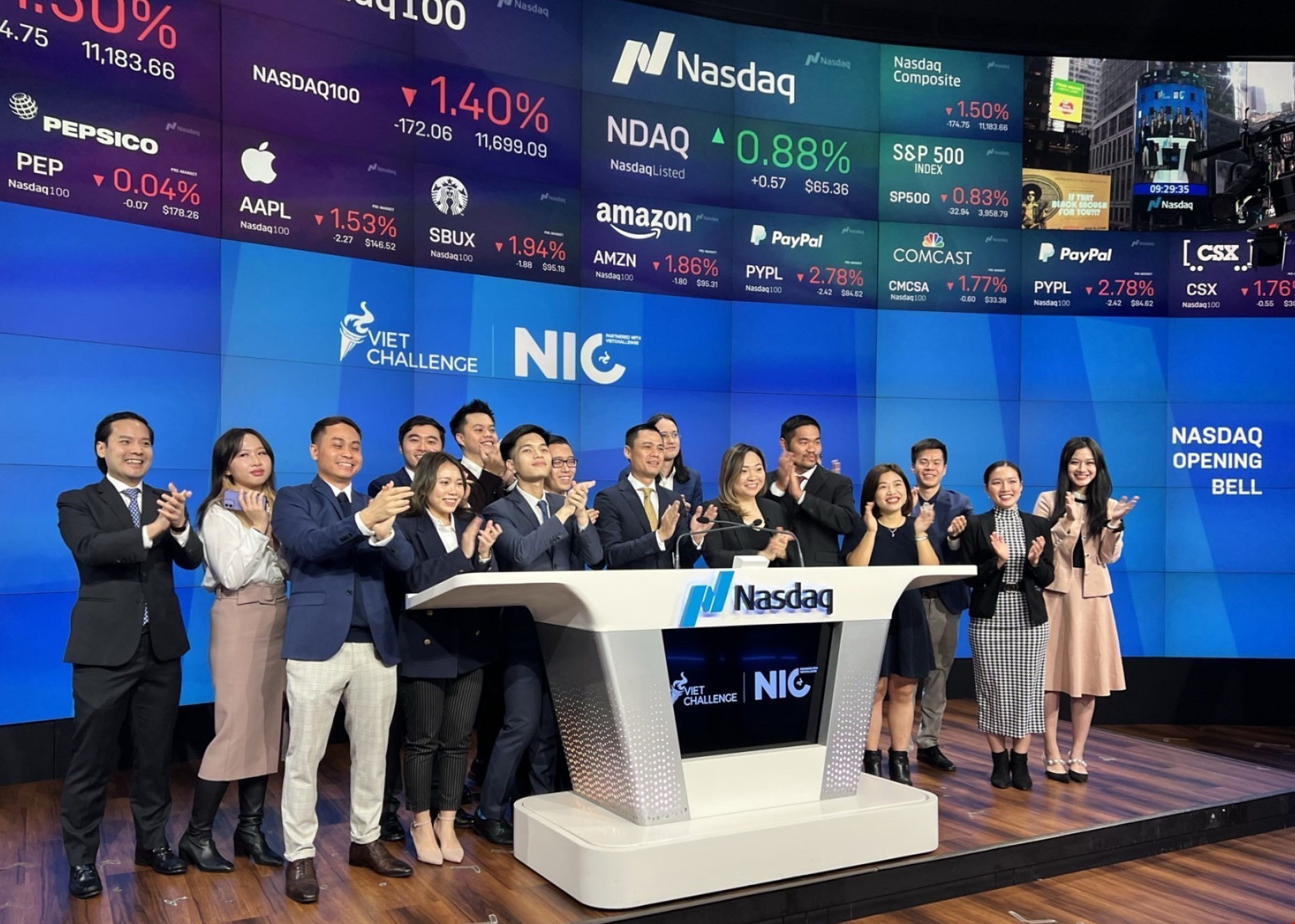 La campana del Nasdaq suena antes del mayor concurso de empresas emergentes para vietnamitas en el extranjero