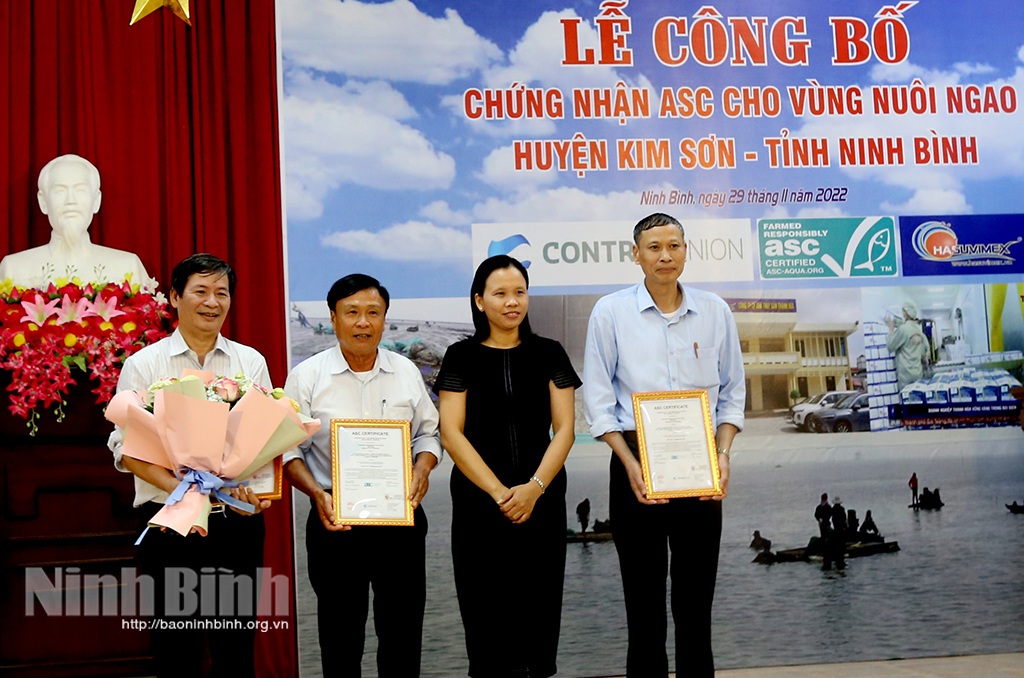 Granjas de almejas en Ninh Binh obtienen el certificado ASC