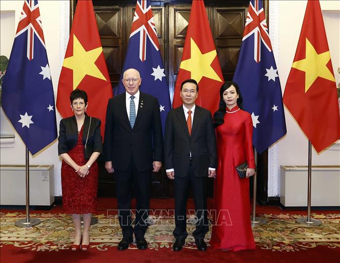 Presidente Vo Van Thuong preside la recepción en honor del Gobernador General australiano David Hurley