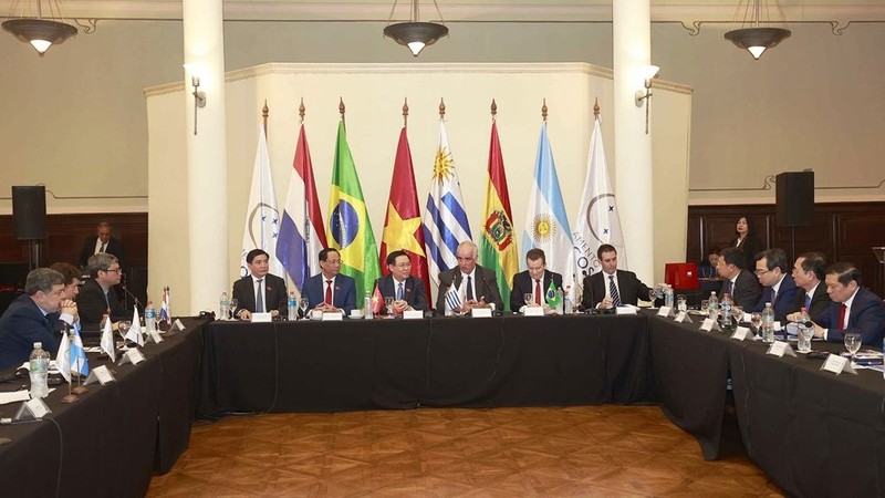 Presidente del Parlamento vietnamita dialoga con líderes parlamentarios del Mercosur