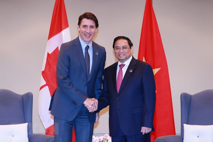 Primer Ministro Pham Minh Chinh se reúne con los líderes internacionales en Hiroshima, Japón