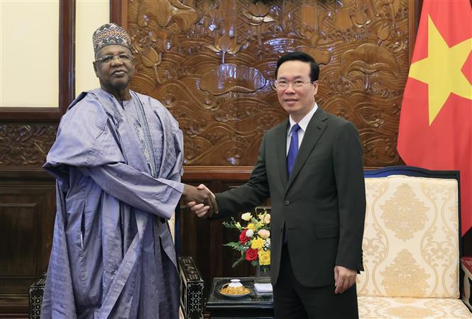 Presidente de Vietnam recibe al embajador de Nigeria