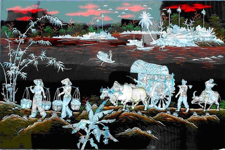 Incrustaciones de nácar de Chuon Ngo la artesanía del milenio en las afueras de Hanói