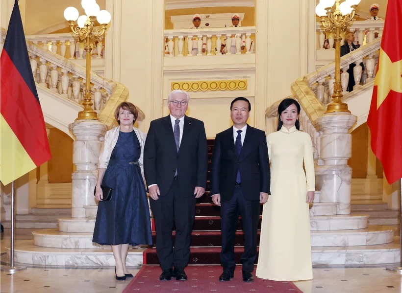 Presidente de Vietnam ofrece recepción en honor a su homólogo alemán